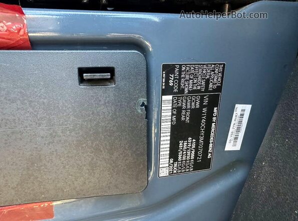 W1Y40CHY3MT070721 2021 MERCEDES-BENZ SPRINTER Blue Սալոնի հետևի տեսք