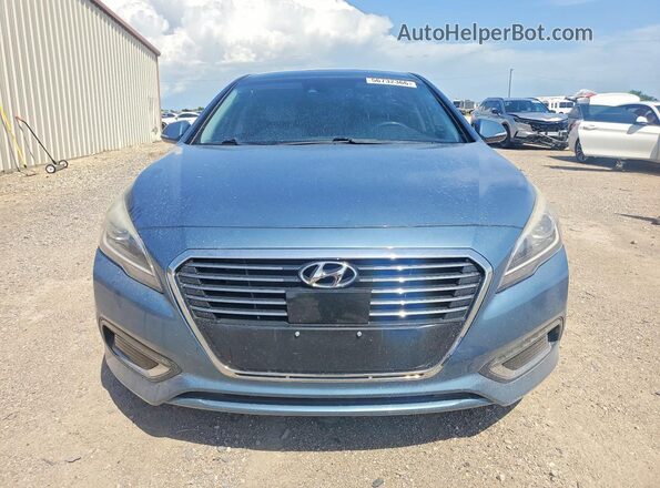 KMHE34L10GA018832 2016 HYUNDAI SONATA Blue Vista trasera