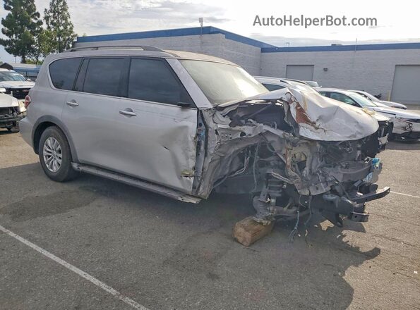 JN8AY2ND8J9052420 2018 NISSAN ARMADA Silver Widok z przodu