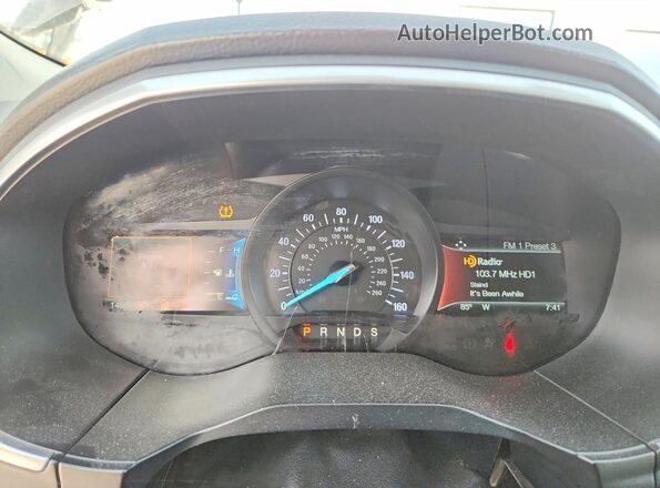 2FMPK3K95JBC15732 2018 FORD EDGE Gray Vista de los asientos traseros