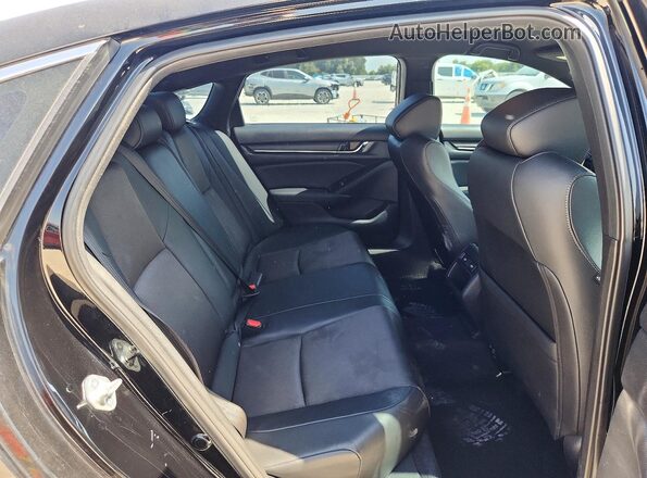 1HGCV1F34NA080279 2022 HONDA ACCORD Black უკანა სალონის ხედი