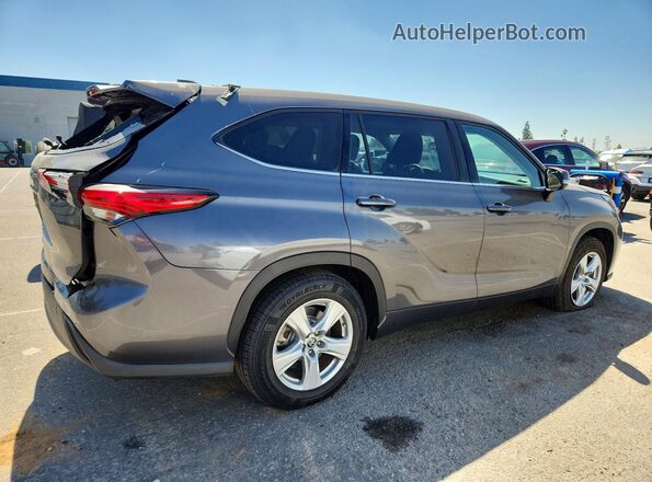 5TDCZRAH1MS039999 2021 TOYOTA HIGHLANDER Серый Передняя правая четверть