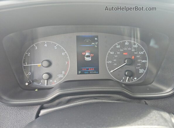5YFB4MDE0SP258134 2025 TOYOTA COROLLA White Instrument cluster view