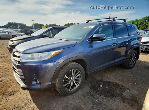 5TDJZRFH5JS491997 2018 TOYOTA HIGHLANDER Blue Հետևի ձախ