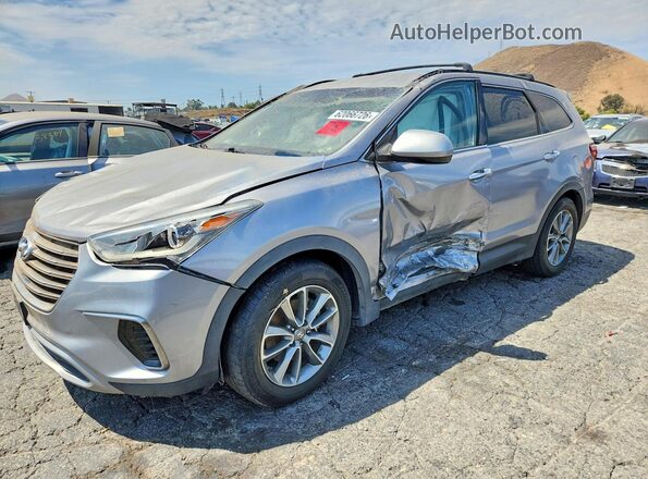 KM8SM4HFXKU307244 2019 HYUNDAI SANTA Silver Trasero izquierdo