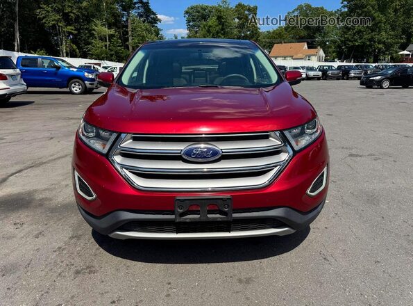 2FMPK4J9XGBB55656 2016 FORD EDGE Red Widok z tyłu