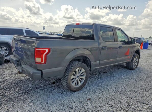 1FTEW1EP6HKE44077 2017 FORD F150 Gray Delantero derecho