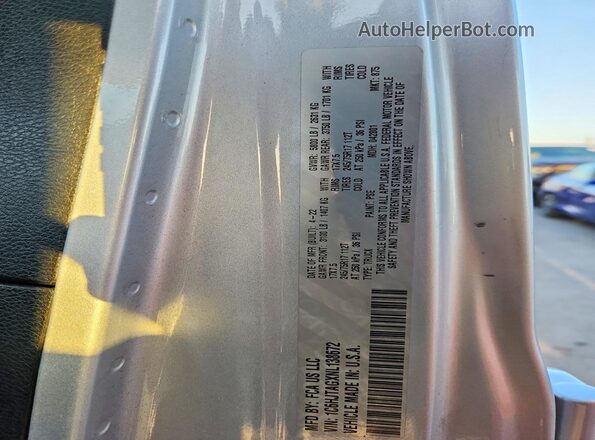 1C6HJTAGXNL138672 2022 JEEP GLADIATOR Silver Вид наклейки з VIN-кодом