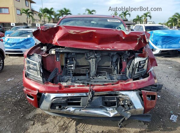 1N6AA1ED6MN501256 2021 NISSAN TITAN Red Հետևի տեսք