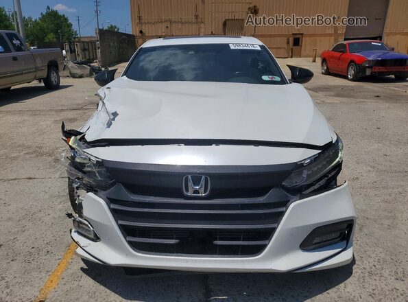 1HGCV2F37KA006484 2019 HONDA ACCORD White Вид ззаду
