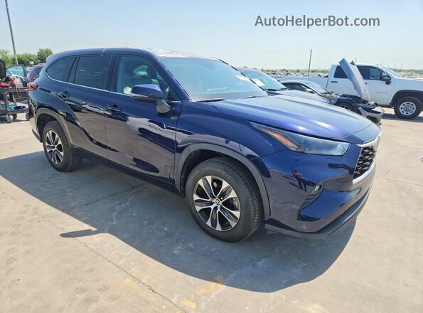 5TDGARAH4NS511395 2022 TOYOTA HIGHLANDER Blue Vista frontal