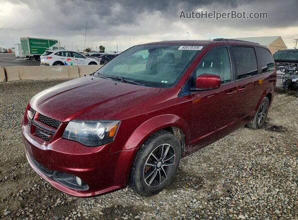 2C4RDGEG8JR285113 2018 DODGE GRAND Maroon Tył lewy