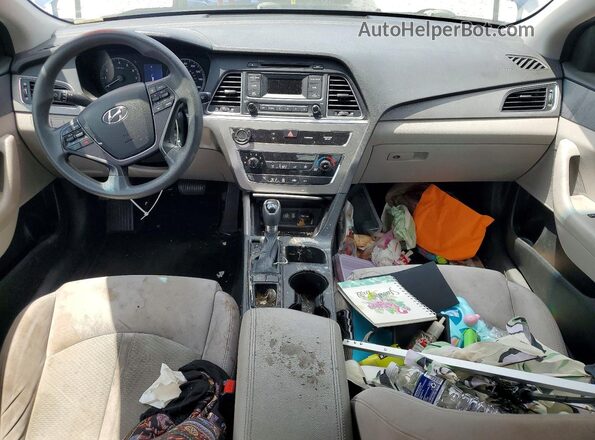 5NPE24AF5HH487530 2017 HYUNDAI SONATA Blue Вид щитка приладів