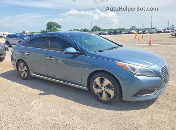 KMHE34L10GA018832 2016 HYUNDAI SONATA Blue Vista frontal
