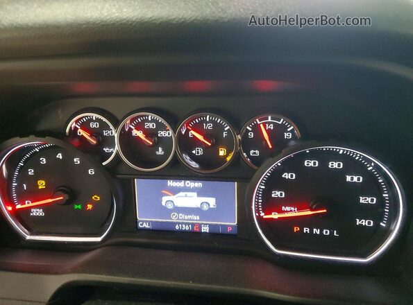 1GCPYFED2MZ379381 2021 CHEVROLET SILVERADO Charcoal ხელსაწყოთა პანელის ხედი