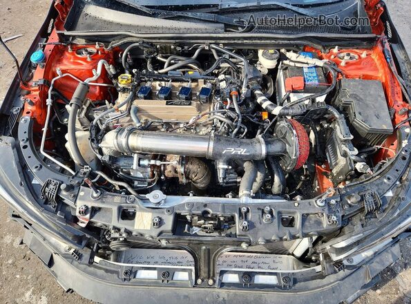 2HGFE1E57NH476787 2022 HONDA CIVIC Orange ძრავის განყოფილების ხედი