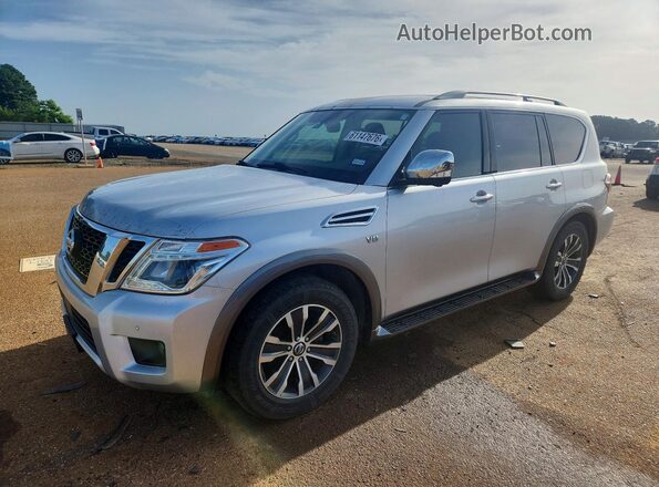 JN8AY2ND0J9056316 2018 NISSAN ARMADA Silver Trasero izquierdo