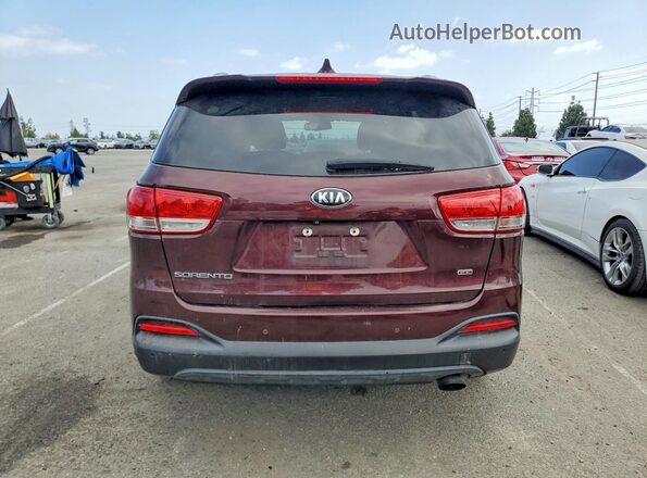 5XYPG4A38HG280797 2017 KIA SORENTO Burgundy Widok wnętrza z przodu