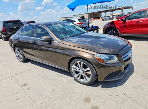 55SWF4JB2HU198799 2017 MERCEDES-BENZ C Tan Vista frontal