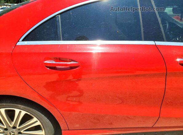 WDDSJ4EB3JN684138 2018 MERCEDES-BENZ CLA-CLASS Red უკანა სალონის ხედი