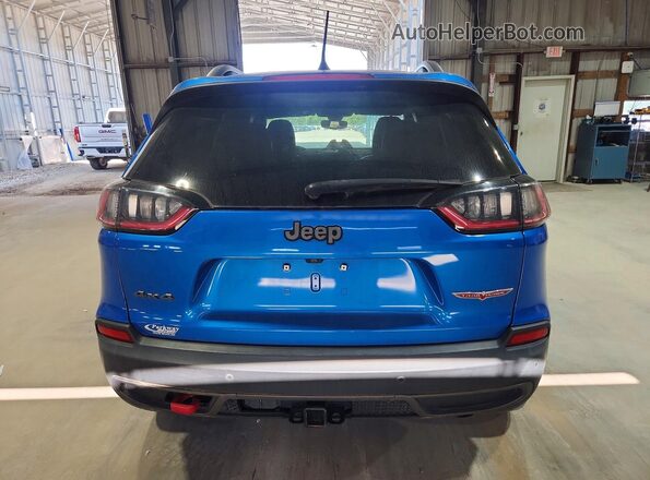 1C4PJMBN3KD481885 2019 JEEP CHEROKEE Синий Вид салона спереди