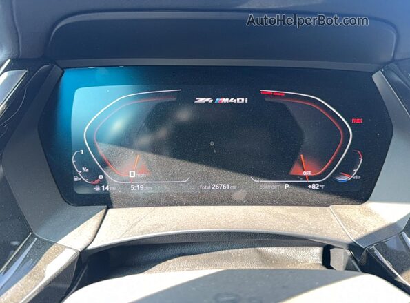 WBAHF9C09LWW44449 2020 BMW Z4 Черный Вид щитка приборов