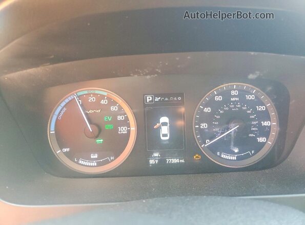 KMHE34L10GA018832 2016 HYUNDAI SONATA Blue Vista de los asientos traseros
