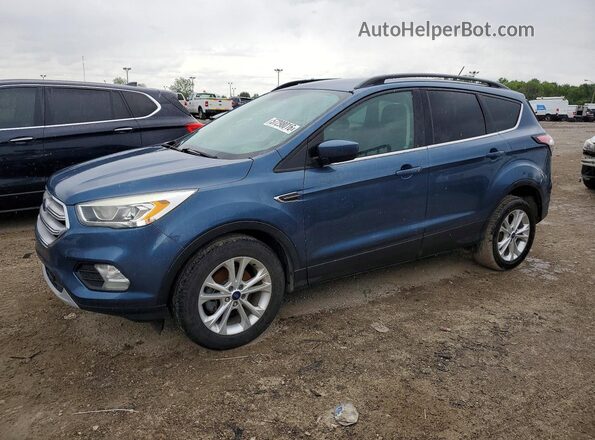 1FMCU0HD5JUA08609 2018 FORD ESCAPE Синий Задняя левая четверть