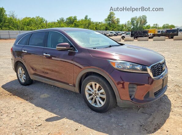 5XYPGDA54LG621932 2020 KIA SORENTO Burgundy Front view