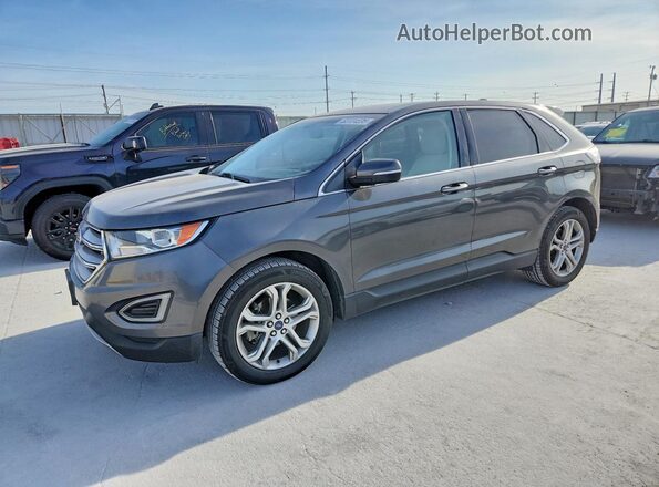 2FMPK3K95JBC15732 2018 FORD EDGE Gray Trasero izquierdo