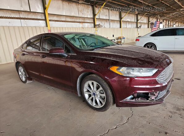 3FA6P0HD5HR247559 2017 FORD FUSION Burgundy Widok z przodu