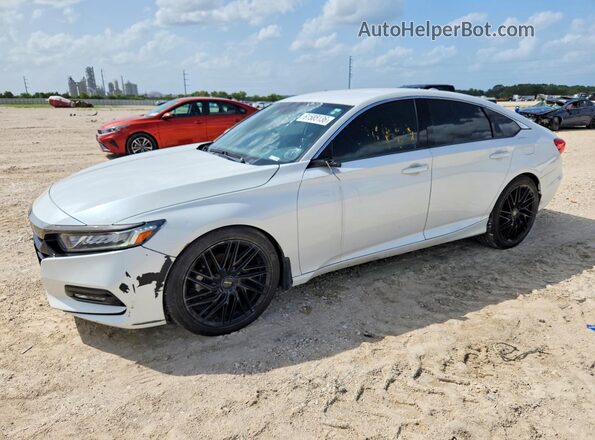 1HGCV1F31KA161963 2019 HONDA ACCORD Белый Задняя левая четверть