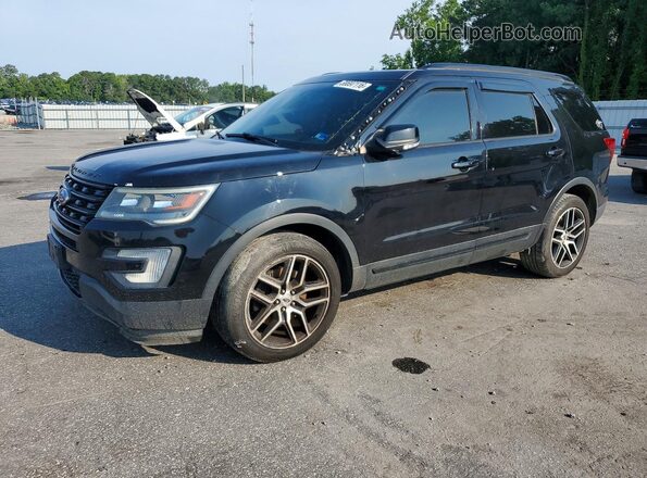 1FM5K8GT1GGC89384 2016 FORD EXPLORER Black Հետևի ձախ