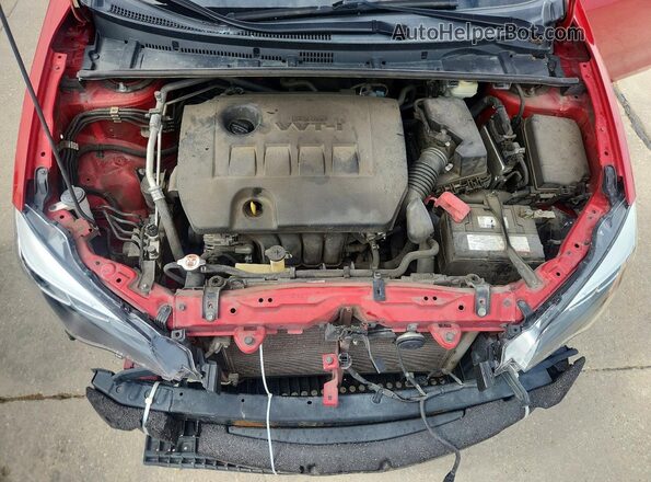 5YFBURHE5JP760045 2018 TOYOTA COROLLA Red Widok komory silnika