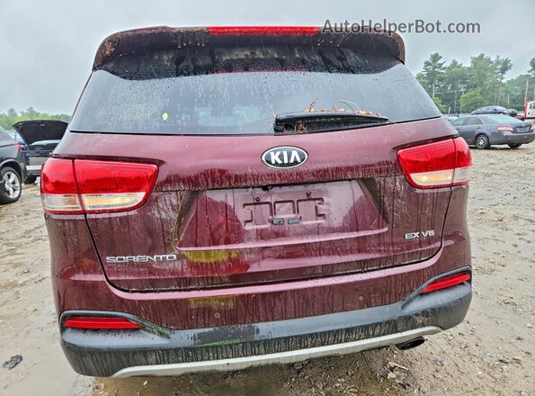 5XYPH4A5XGG186255 2016 KIA SORENTO Темно-бордовый Вид салона спереди