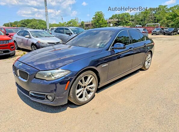 WBA5B3C55GG257873 2016 BMW 5 SERIES Blue Trasero derecho
