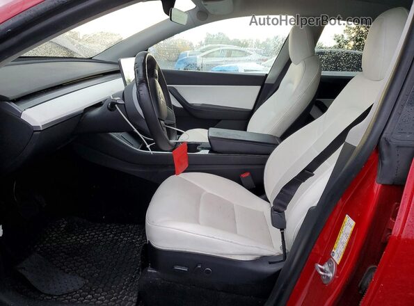 5YJYGDEDXMF110532 2021 TESLA MODEL Red Dashboard view