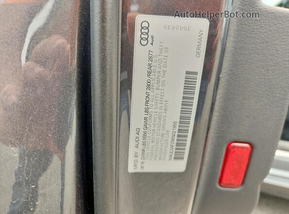WAUL2AF29KN021955 2019 AUDI A6 Black VIN კოდის სტიკერის ხედი