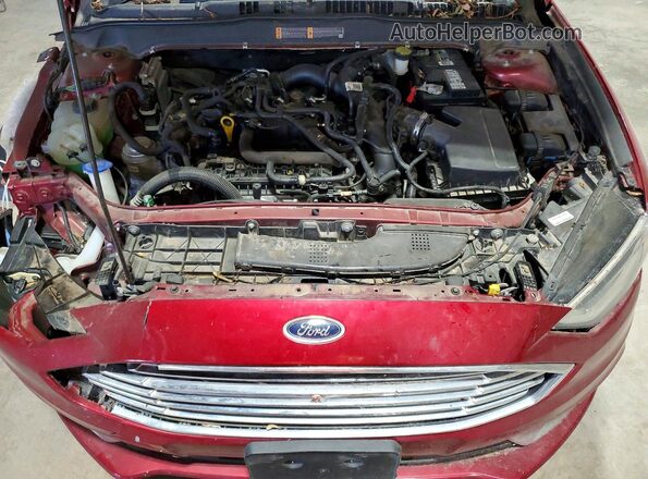 3FA6P0HD7JR154354 2018 FORD FUSION Red Vista del compartimento del motor