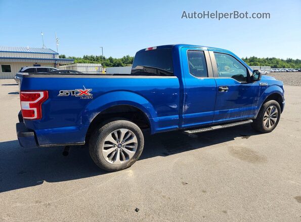1FTEX1EP8JFA77548 2018 FORD F150 Blue Передня права чверть