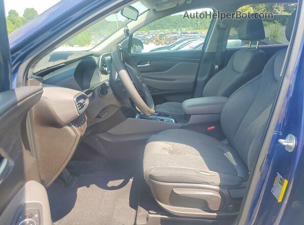 5NMS23AD8KH048080 2019 HYUNDAI SANTA FE Blue Вид панелі приладів