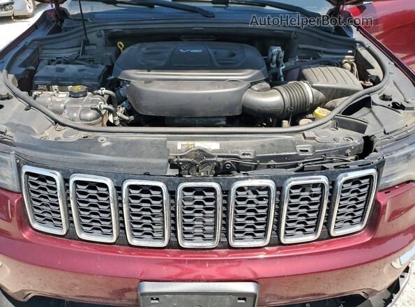 1C4RJFBG6HC639981 2017 JEEP GRAND Burgundy VIN კოდის სტიკერის ხედი