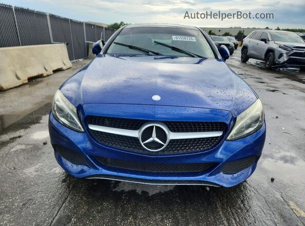 WDDWJ4JB9HF326201 2017 MERCEDES-BENZ C Blue Հետևի տեսք
