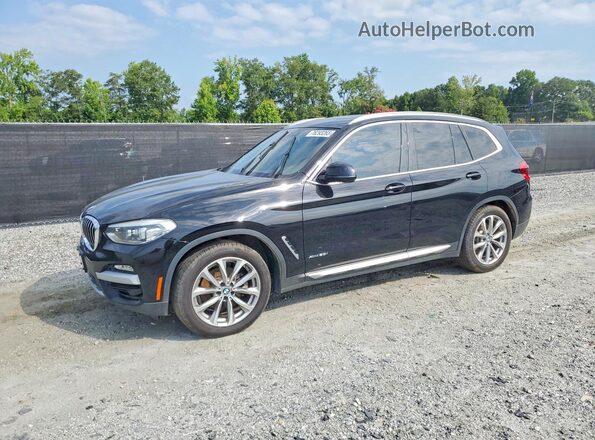 5UXTR9C55JLD63376 2018 BMW X3 Black Trasero izquierdo
