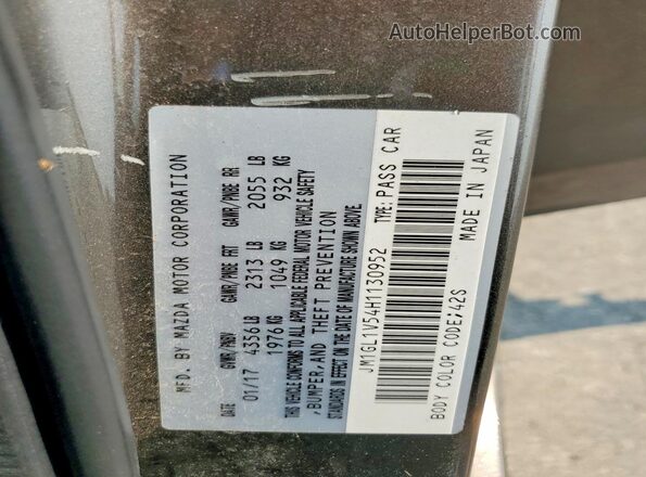 JM1GL1V54H1130952 2017 MAZDA 6 Brown Vista de la etiqueta del VIN