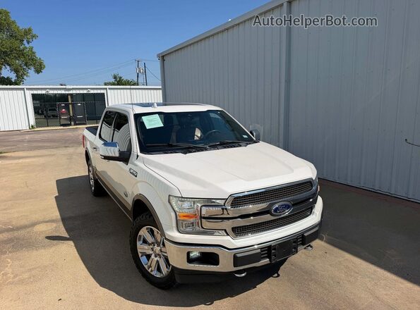 1FTEW1E55KFC64829 2019 FORD F150 White Trasero izquierdo