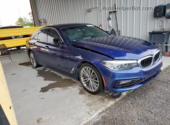 WBAJA9C59JB033577 2018 BMW 5 SERIES Blue Դիմացի տեսք