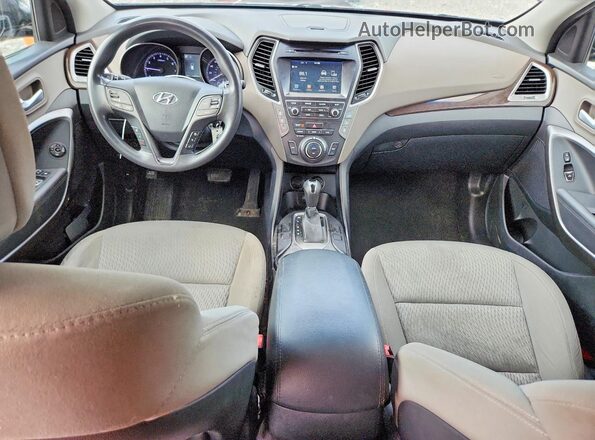 KM8SMDHF9HU209413 2017 HYUNDAI SANTA Black Вид щитка приладів
