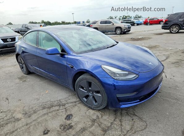 5YJ3E1EA3NF191850 2022 TESLA MODEL Синий Вид спереди