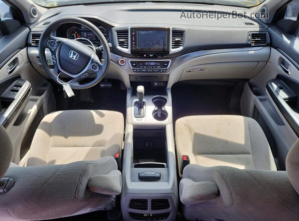 5FNYF5H3XGB025528 2016 HONDA PILOT Gray Вид щитка приладів